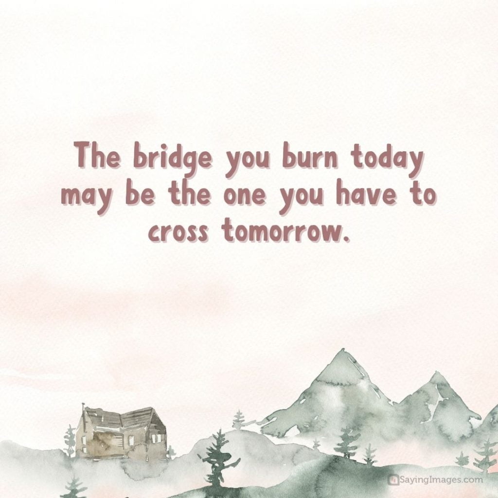 burning bridges quote