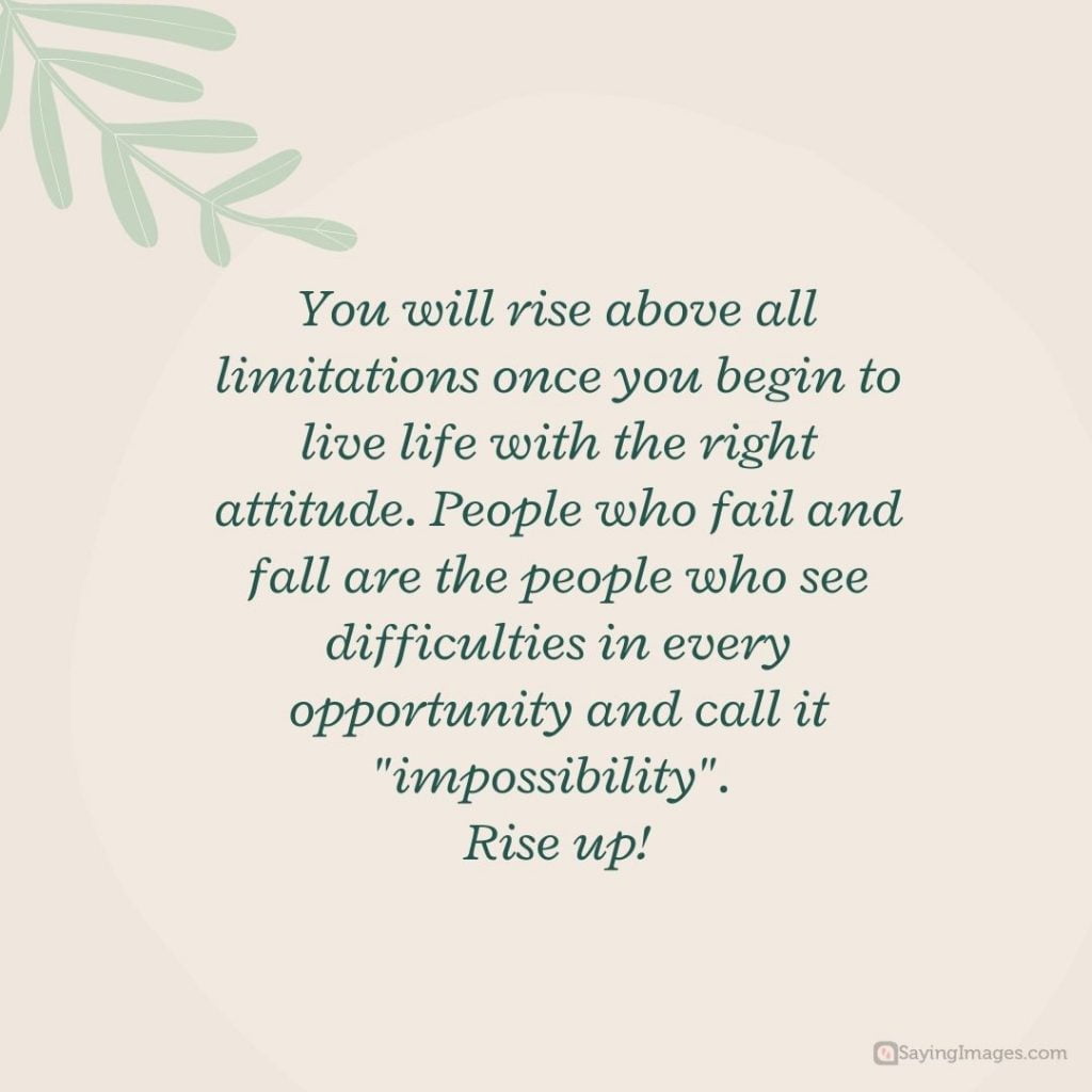 rise above all limitations quotes