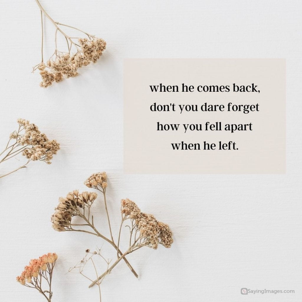 Don't forget why you fell apart