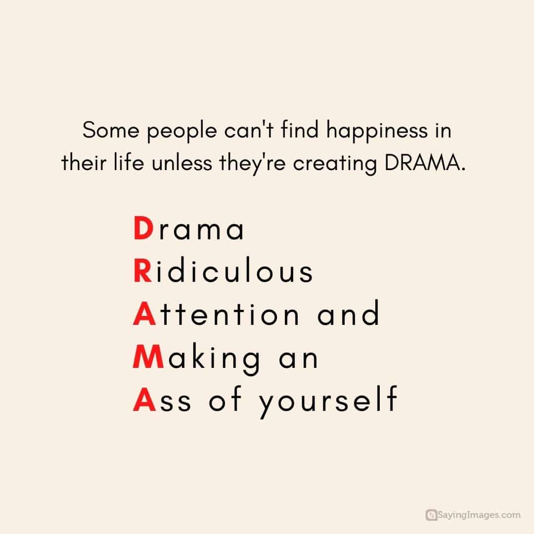 What drama spells out quote