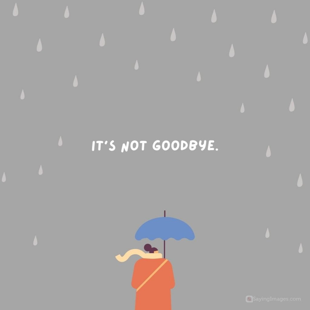 It's not goodbye quote