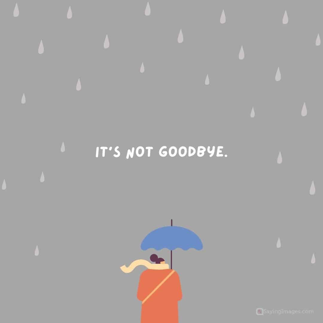 It's not goodbye quote