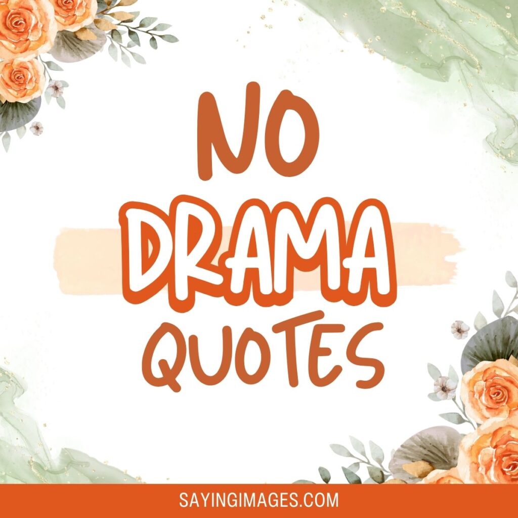 70 Quotes To Help You Live A No Drama Life - SayingImages.com