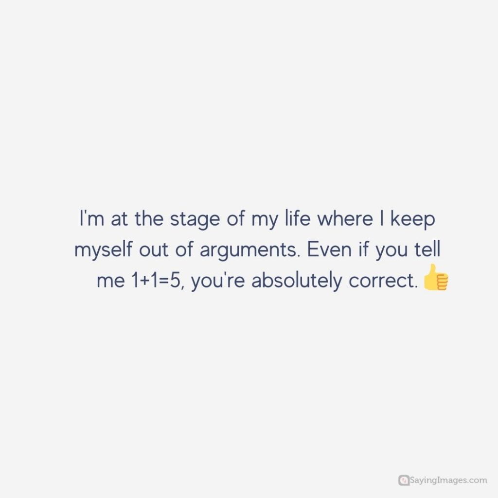 Keep out of arguments