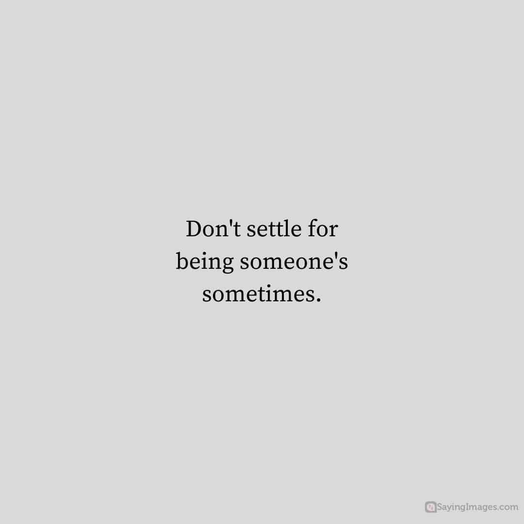 Don't settle quote