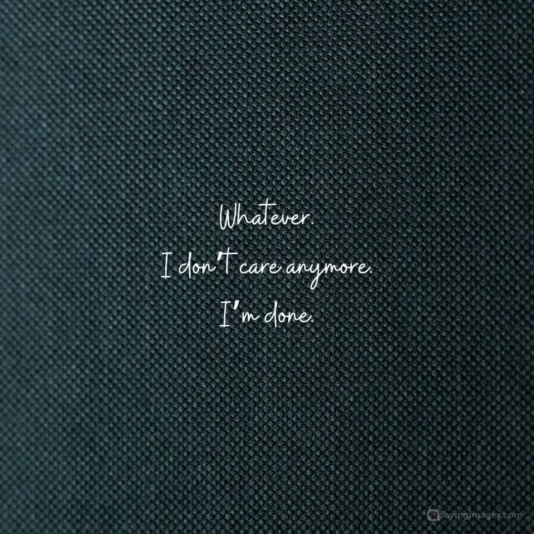 I don't care anymore quote