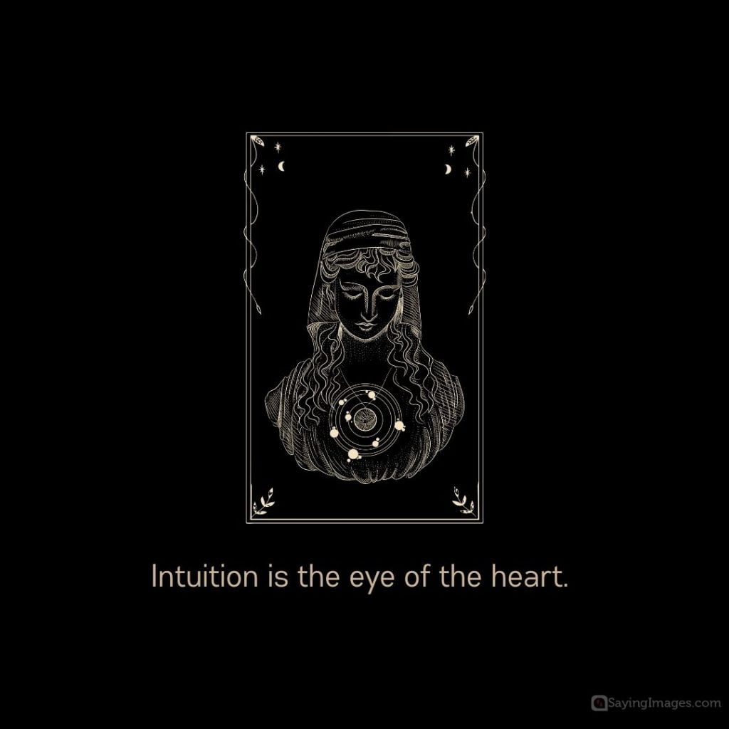 Intution is the eye of the heart