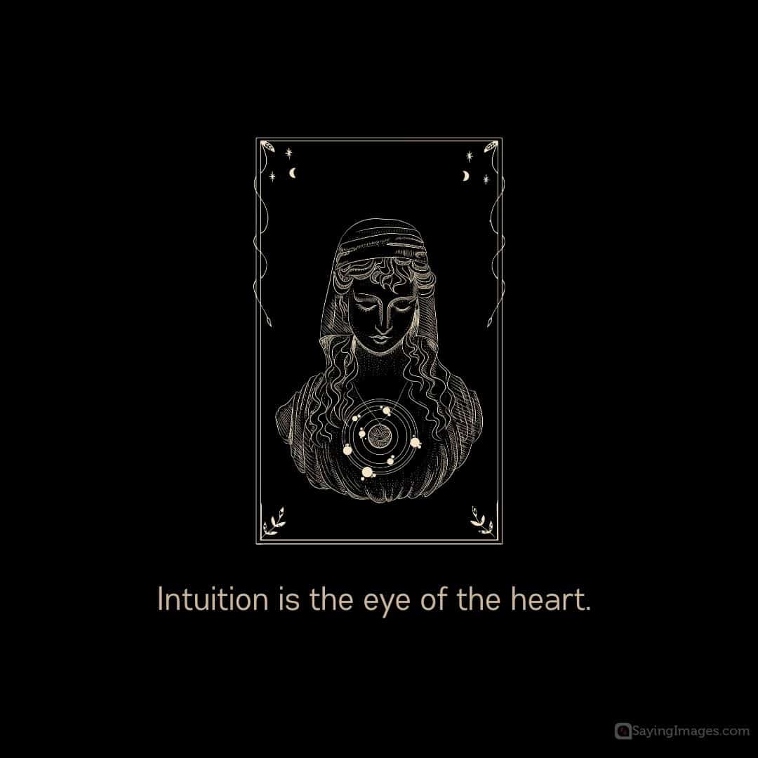 Intution is the eye of the heart quote