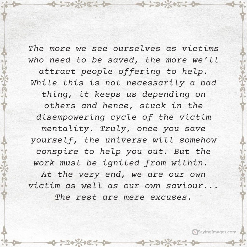 75 Cautionary Playing Victim Quotes - SayingImages.com