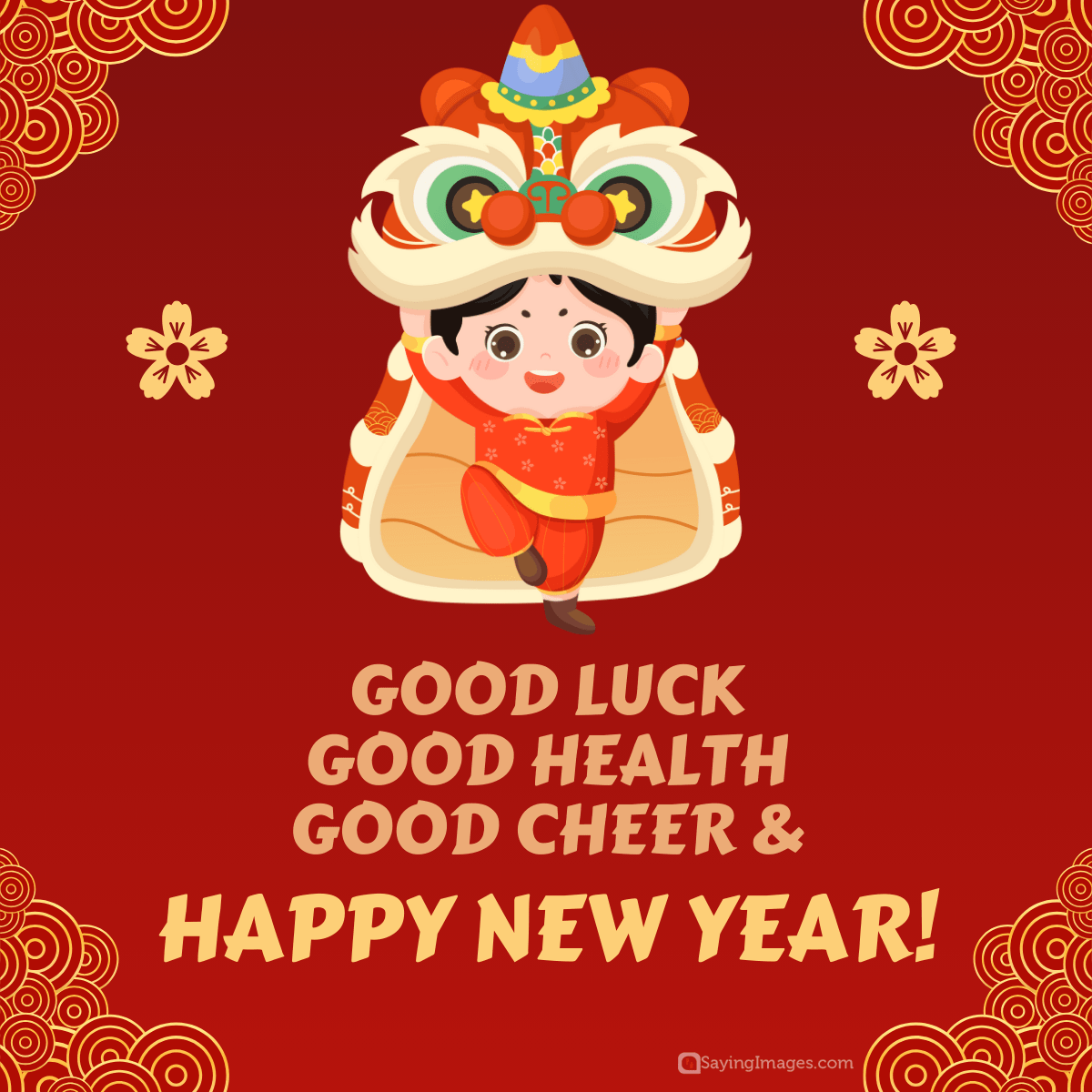 Good luck, good health, good cheer and Happy New Year! 