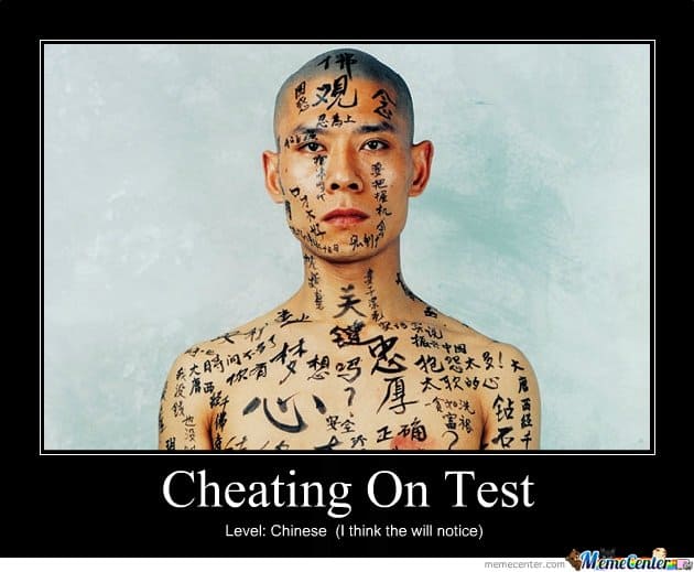 Cheating level Test Meme