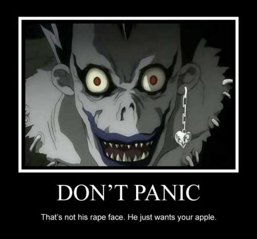 Dont panic Death note Meme