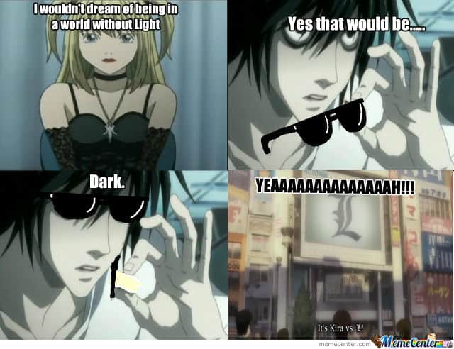 Borboleta de um Shinigami - OtakuBFX  Humor otaku, Death note l, Memes  engraçados naruto