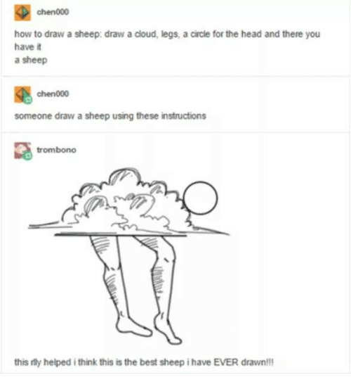 Sheep Drawing Meme
