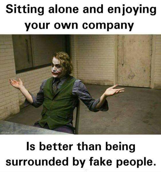 Sitting alone Fake people Meme