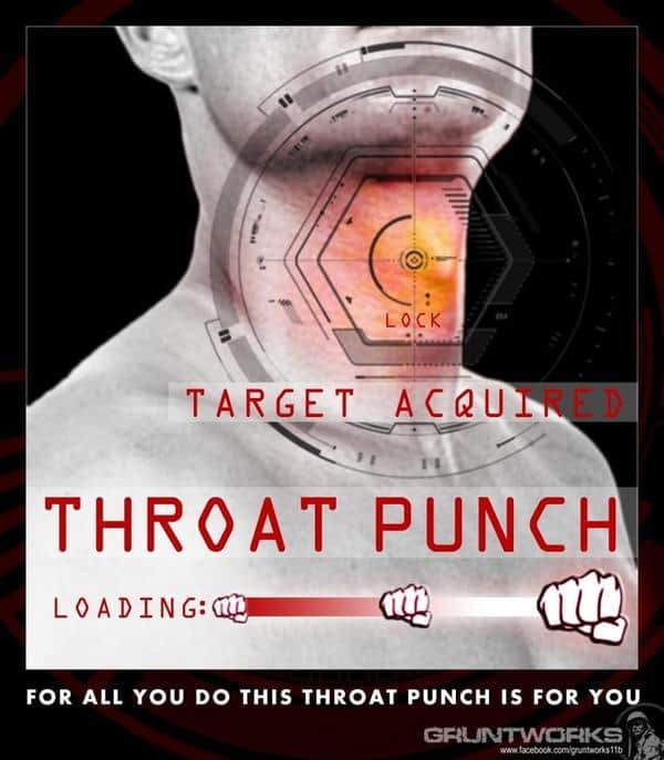 Target locked Throat punch Meme