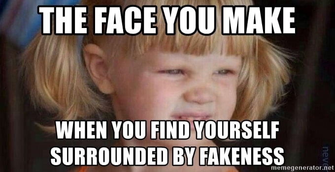 The face you make Fake people Meme