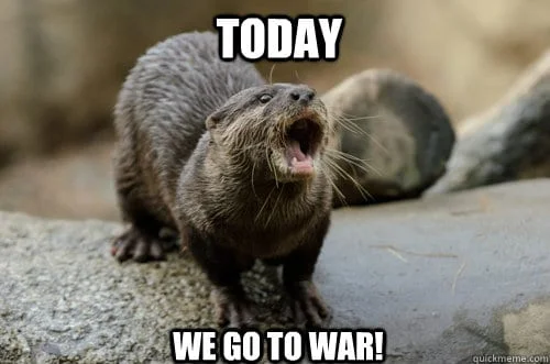 Today we go to war Otter Meme