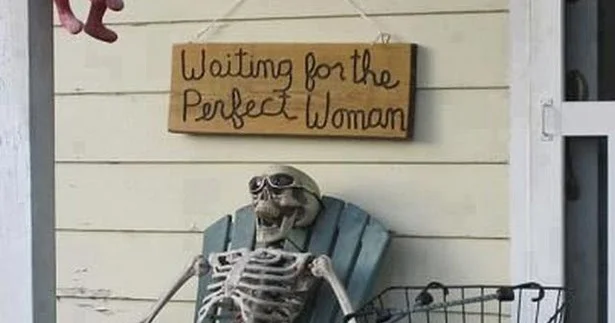 Waiting for a Perfect Woman Skeleton Meme