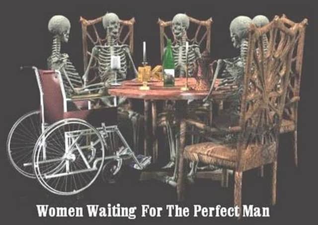 Women waiting for the perfect man Skeleton Meme