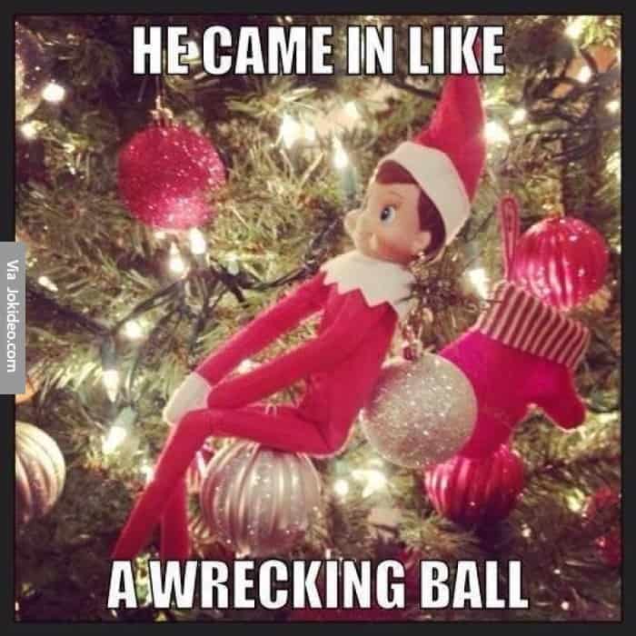 Wrecking ball Merry christmas Meme