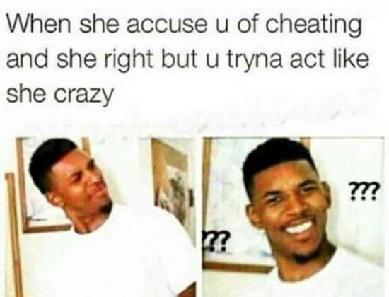 accuses cheating memes