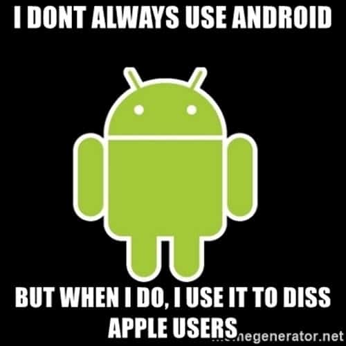 Apfel gegen android meme