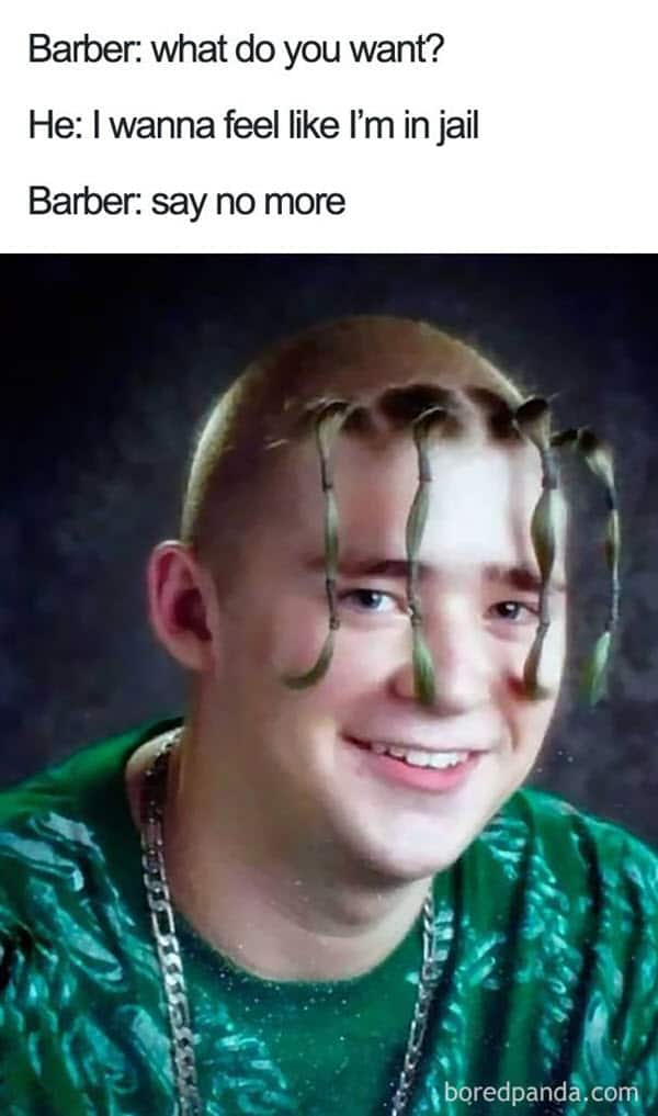 bad haircut jail bars meme