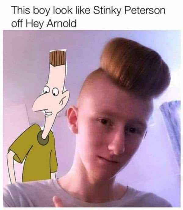 bad haircut stinky peterson meme