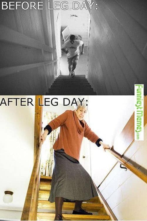 before and after leg day meme