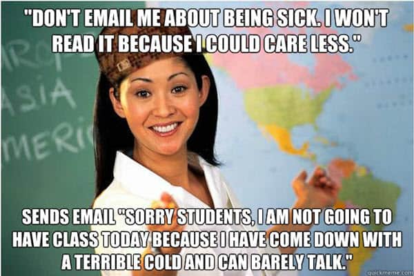 being sick dont email me meme