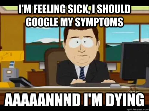being sick google meme