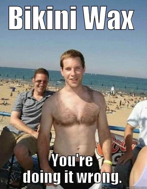 bikini waxing meme