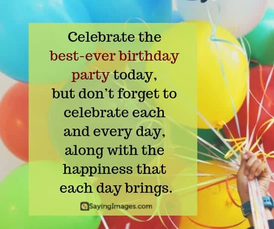 birthday party wish