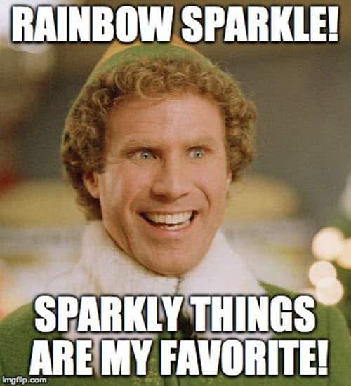 buddy the elf rainbow sparkle meme
