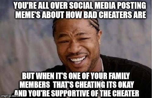 cheating memes social media