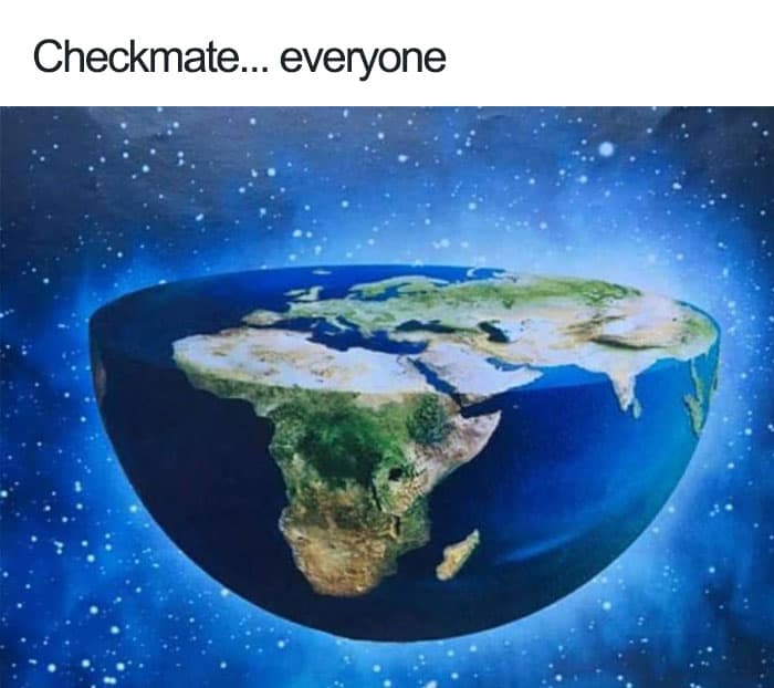 flat earth meme