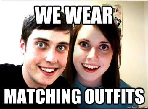 couple matching outfits memes