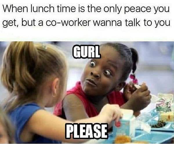 coworker lunchtime meme