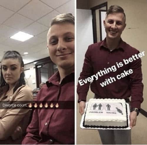 divorce cake memes