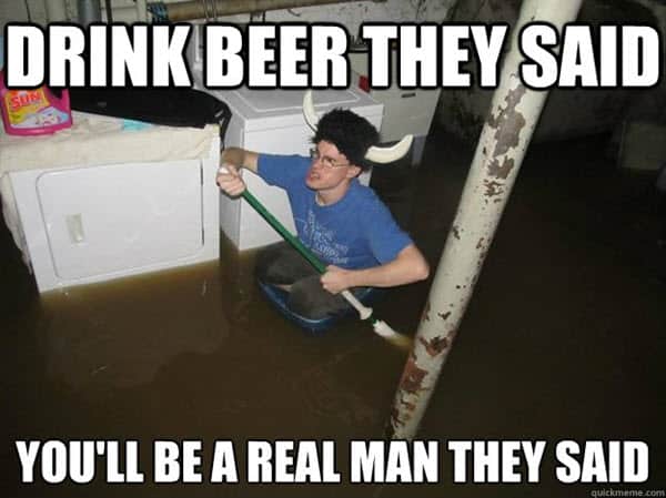 drinking beer meme