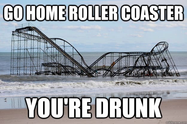 drunk rollercoaster meme