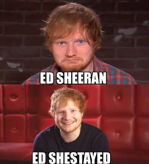 20 Ed Sheeran Memes With Cat | SayingImages.com
