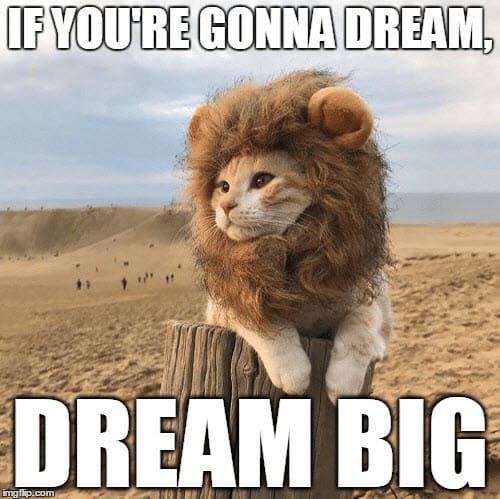 encouragement dream big meme