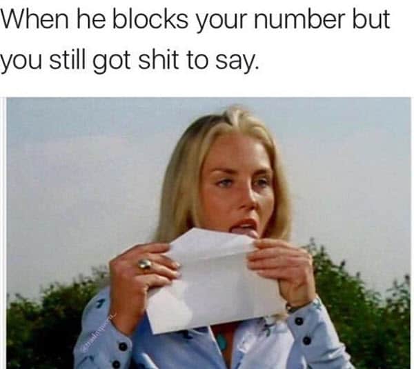 ex blocks your number memes