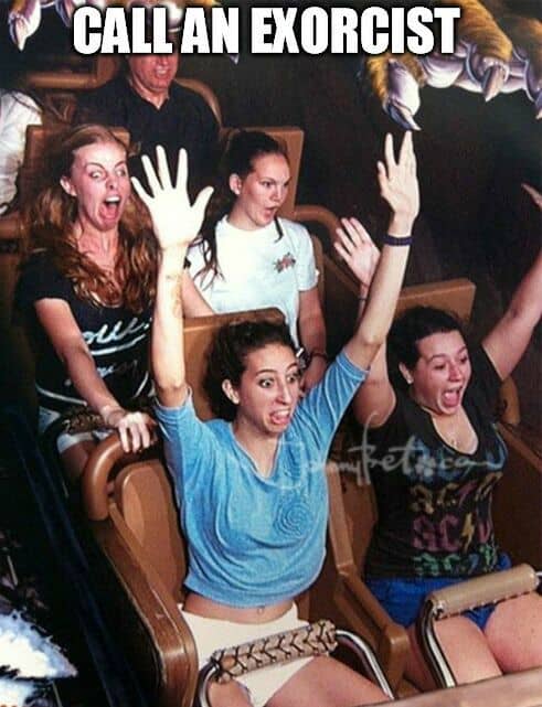 exorcist rollercoaster meme