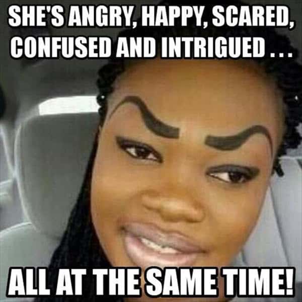 eyebrow angry meme