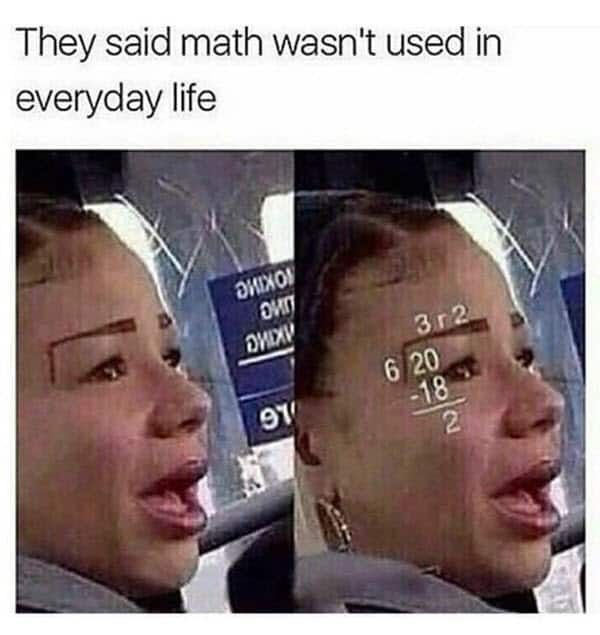 eyebrow math meme