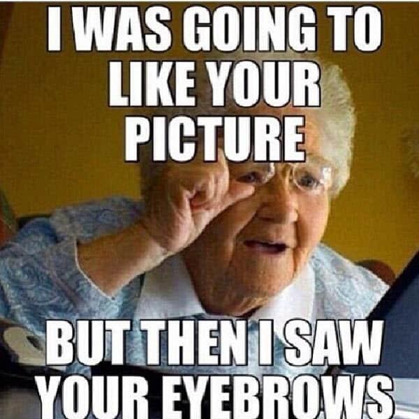 eyebrow picture meme