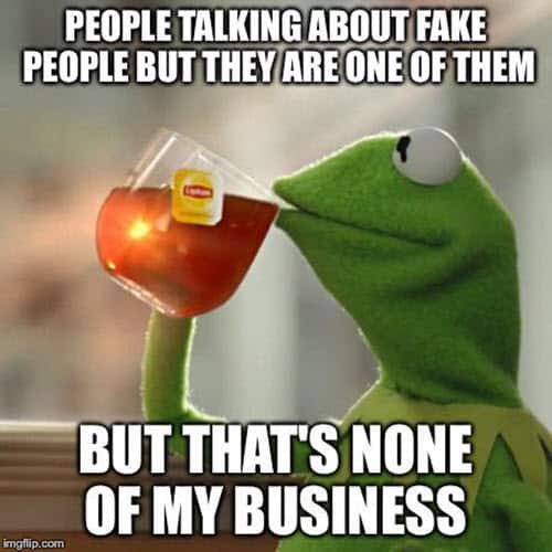 fake friends none of my business meme